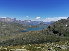 Blick runter zum Berninapass